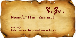 Neumüller Zsanett névjegykártya